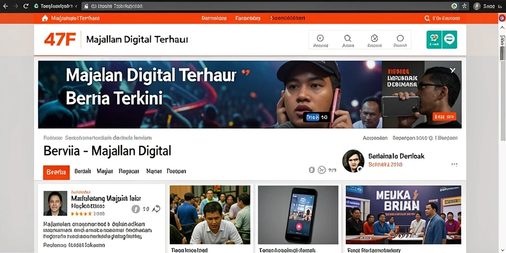 Tampilan antarmuka aplikasi Majalah Digital 47F yang modern dan interaktif.