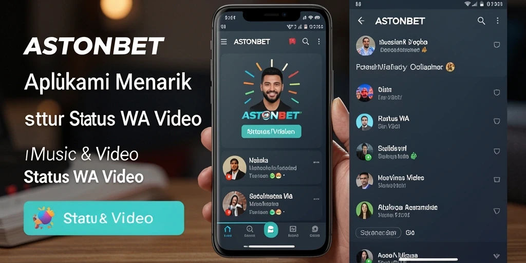 Tampilan antarmuka aplikasi ASTONBET untuk Status WA Video yang menarik.