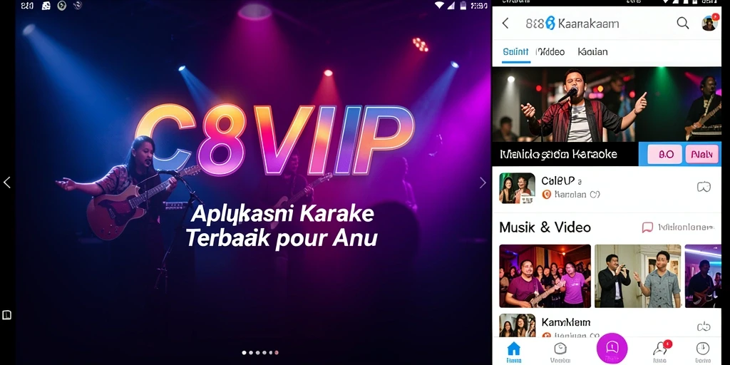 Tampilan antarmuka pengguna aplikasi C8VIP yang menarik dan mudah digunakan.
