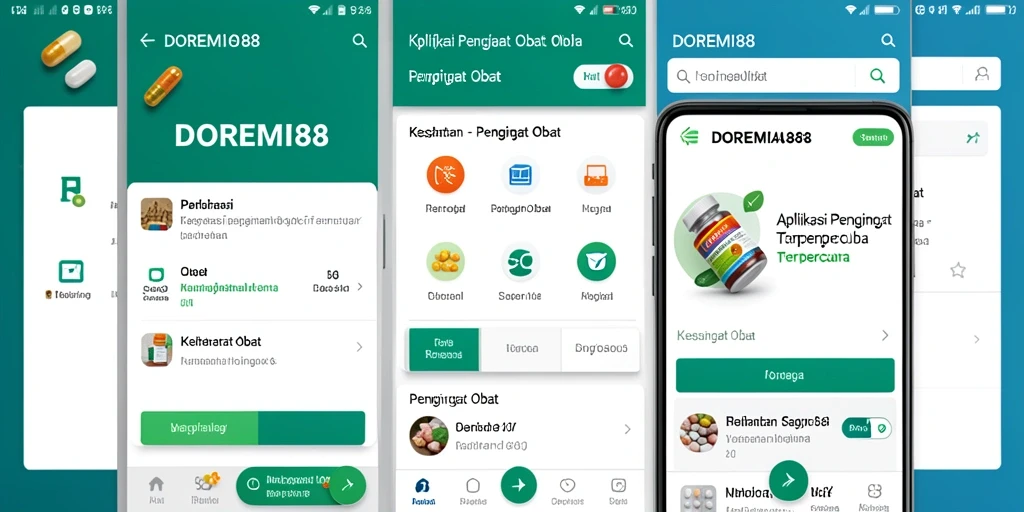 Tampilan antarmuka DOREMI88 yang memudahkan pengingat obat.