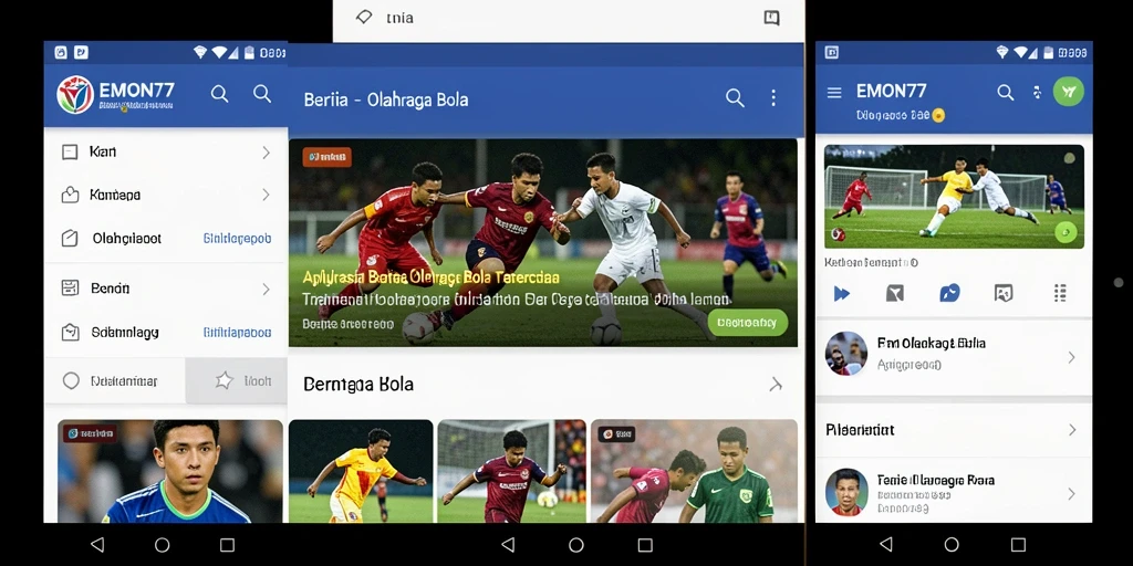Antarmuka EMON77 dengan berita Olahraga Bola terbaru.