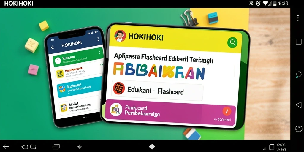 Tampilan antarmuka aplikasi HOKIHOKI dengan fitur flashcard yang menarik.