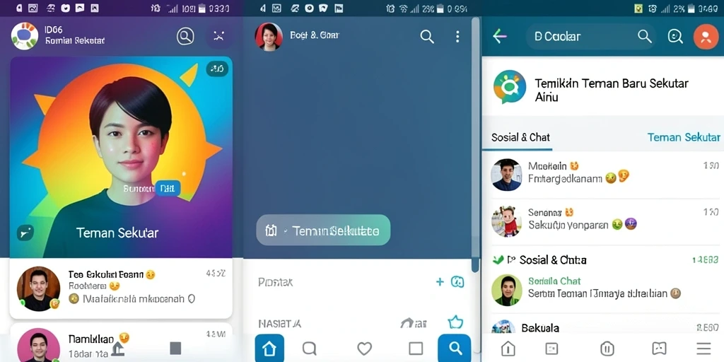 Tampilan antarmuka ID66 yang memudahkan pencarian teman.