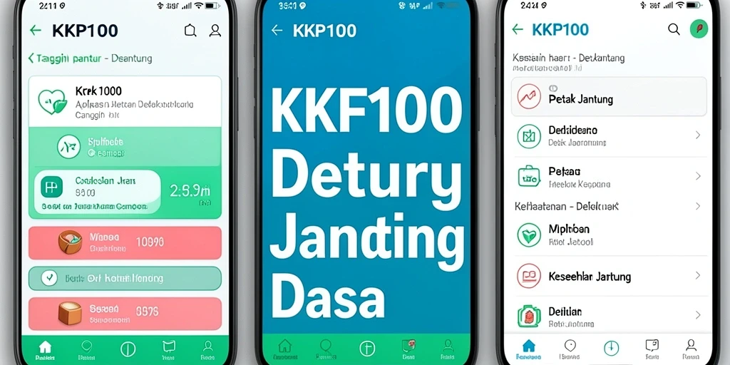 Antarmuka pengguna KPK100 yang ramah, mudah untuk memantau detak jantung.