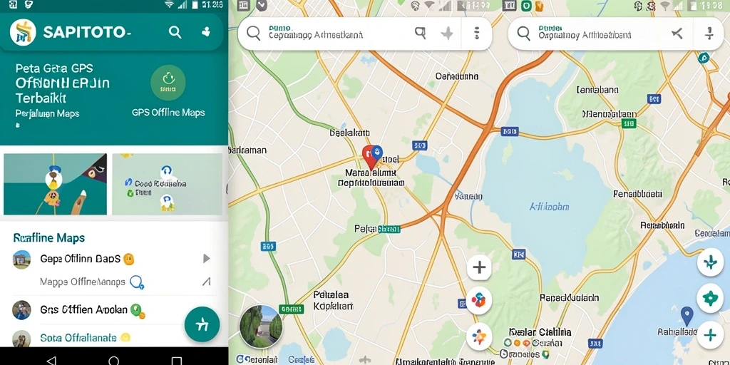 Antarmuka SAPITOTO menampilkan peta GPS Offline yang mudah digunakan.