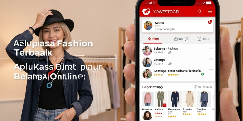 Tampilan utama aplikasi YOWESTOGEL dengan produk fashion terbaru.